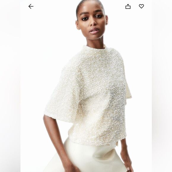 H&M cream sequin top - Picture 3 of 7